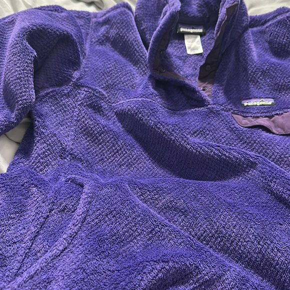 Patagonia Womens Purple Retool Snap Fleece Pullover Size Large - Picture 4 of 8